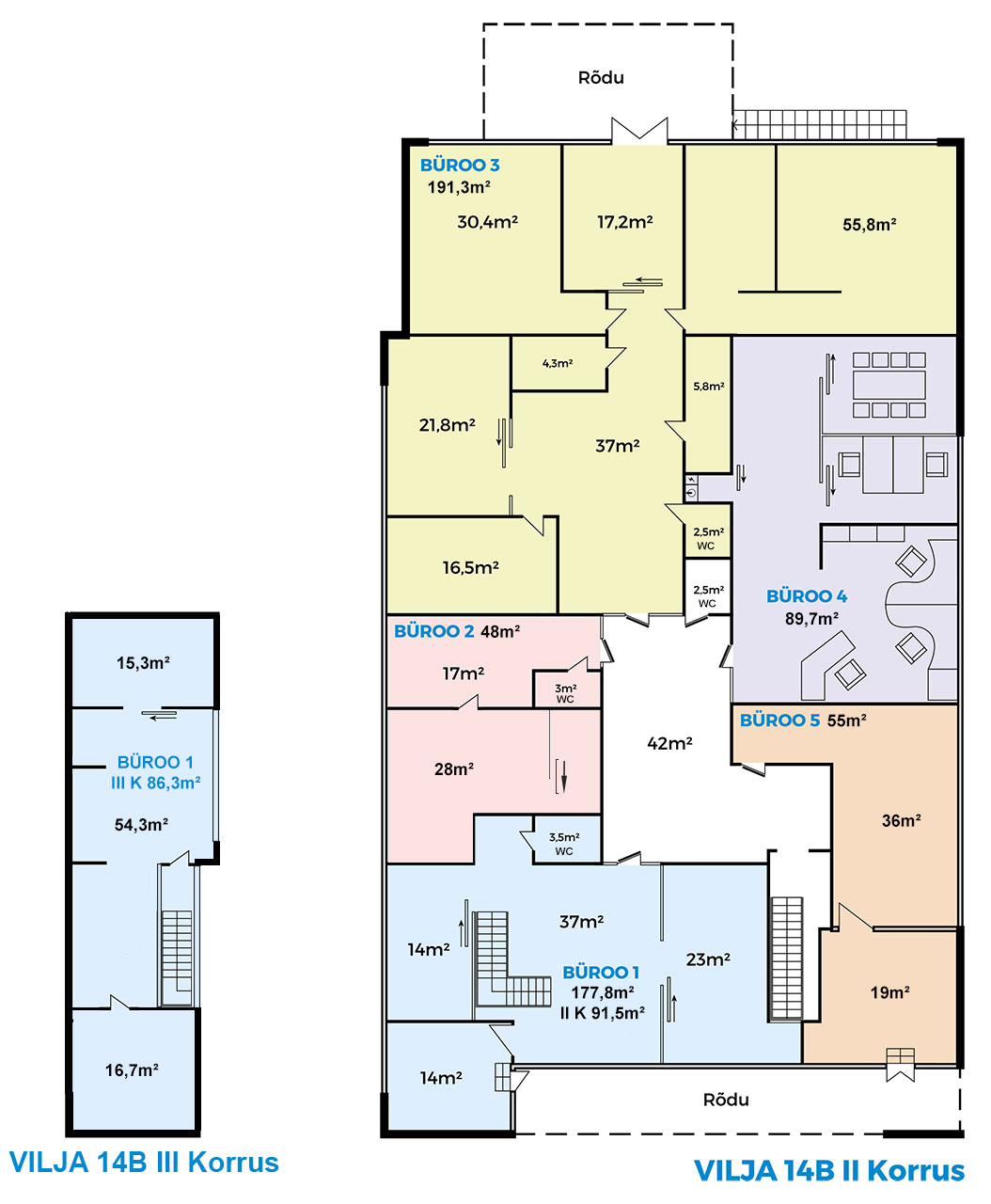 Bürooruumide rent Vilja 14b